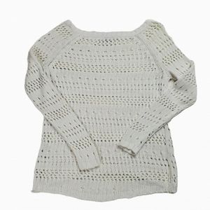 Abercrombie White Lace Sweater Kids Sz. L